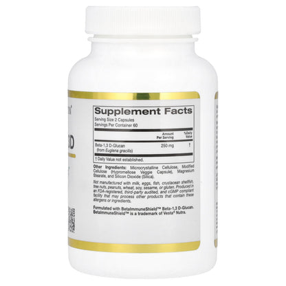 California Gold Nutrition, Beta Glucan from Algae 1,3D, 120 Veggie Capsules (125 mg Per Capsule)