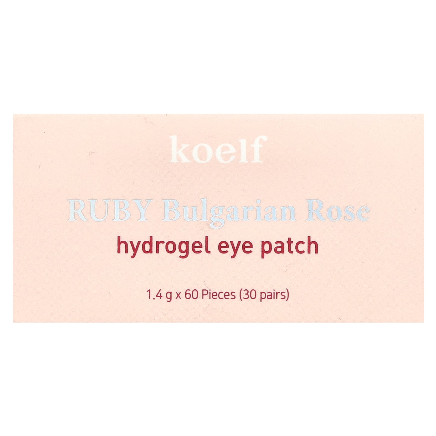 Koelf, Ruby Bulgarian Rose, Hydrogel Eye Patch, 60 Patches