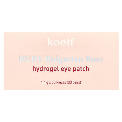 Koelf, Ruby Bulgarian Rose, Hydrogel Eye Patch, 60 Patches