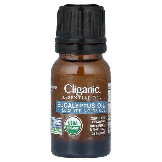 Cliganic, Organic Essential Oil, Eucalyptus, 0.33 fl oz (10 ml)