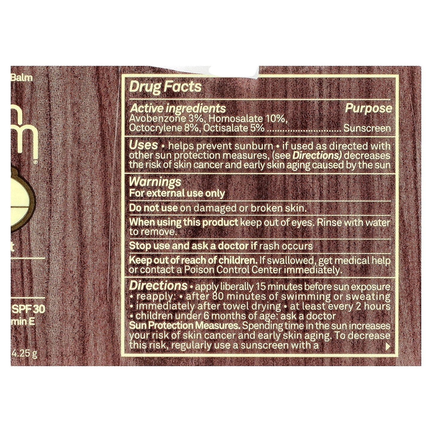 Sun Bum, Sunscreen Lip Balm, SPF 30, Coconut, 0.15 oz (4.25 g)