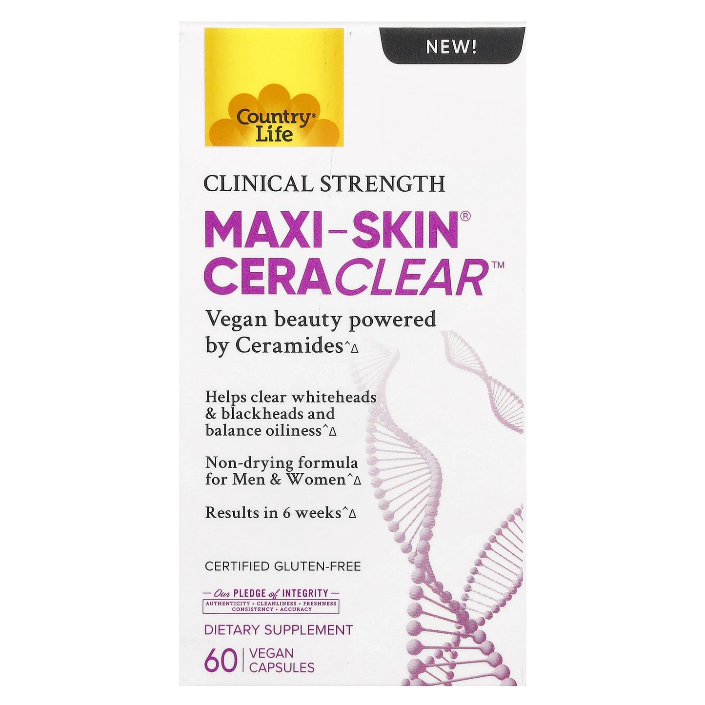 Country Life, Maxi-Skin® Cera Clear™, 60 Vegan Capsules