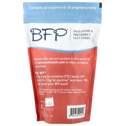 Fairhaven Health, BFP®, Ovulation & Pregnancy Test Strips, 40 Ovulation & 10 Pregnancy Tests
