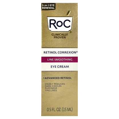 RoC, Retinol Correxion®, Line Smoothing Eye Cream, 0.5 fl oz (15 ml)