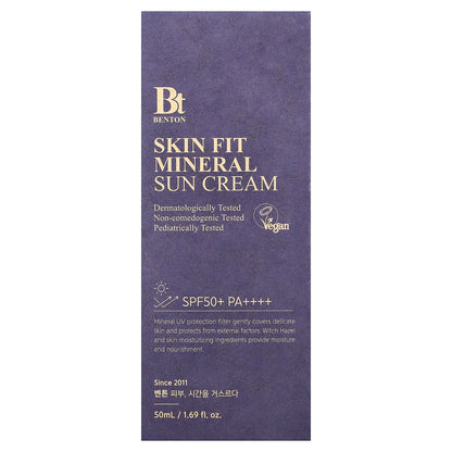 Benton, Skin Fit Mineral Sun Cream, SPF 50+ PA++++, 1.69 fl oz (50 ml)