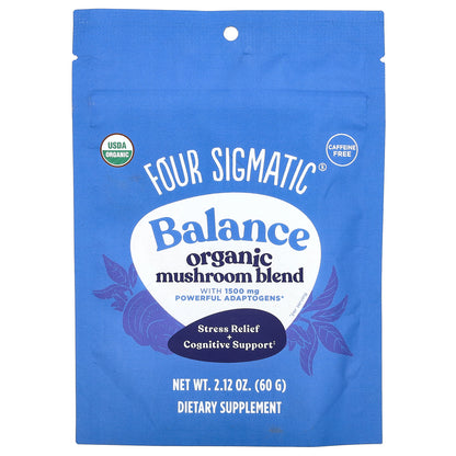 Four Sigmatic, Balance, Organic Mushroom Blend, Caffeine Free, 2.12 oz (60 g)