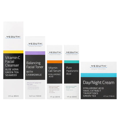 YEOUTH, Basic Skincare Essentials Set , 5 Piece Set