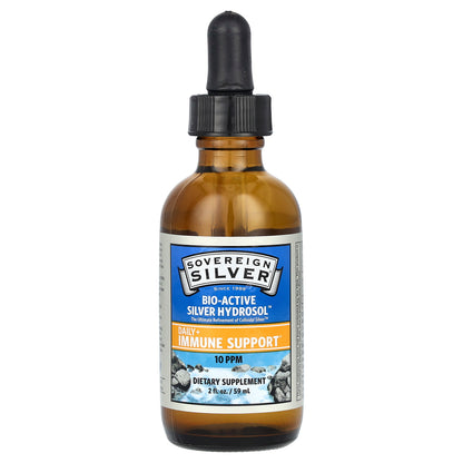 Sovereign Silver, Bio-Active Silver Hydrosol™ Dropper-Top, 10 PPM, 2 fl oz (59 ml)