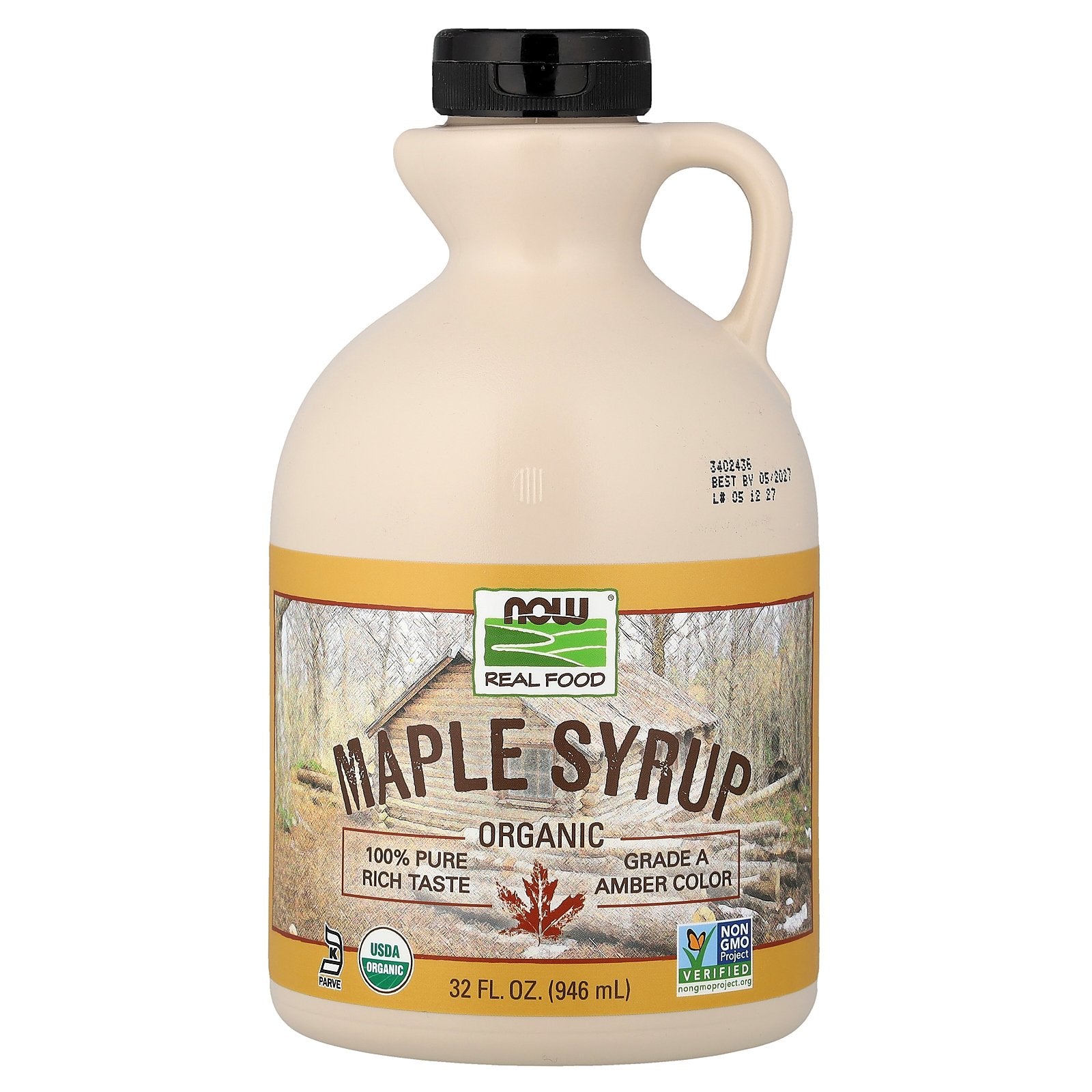 NOW Foods, Real Food, Organic Maple Syrup, Grade A, Amber Color, 32 fl oz (946 ml)