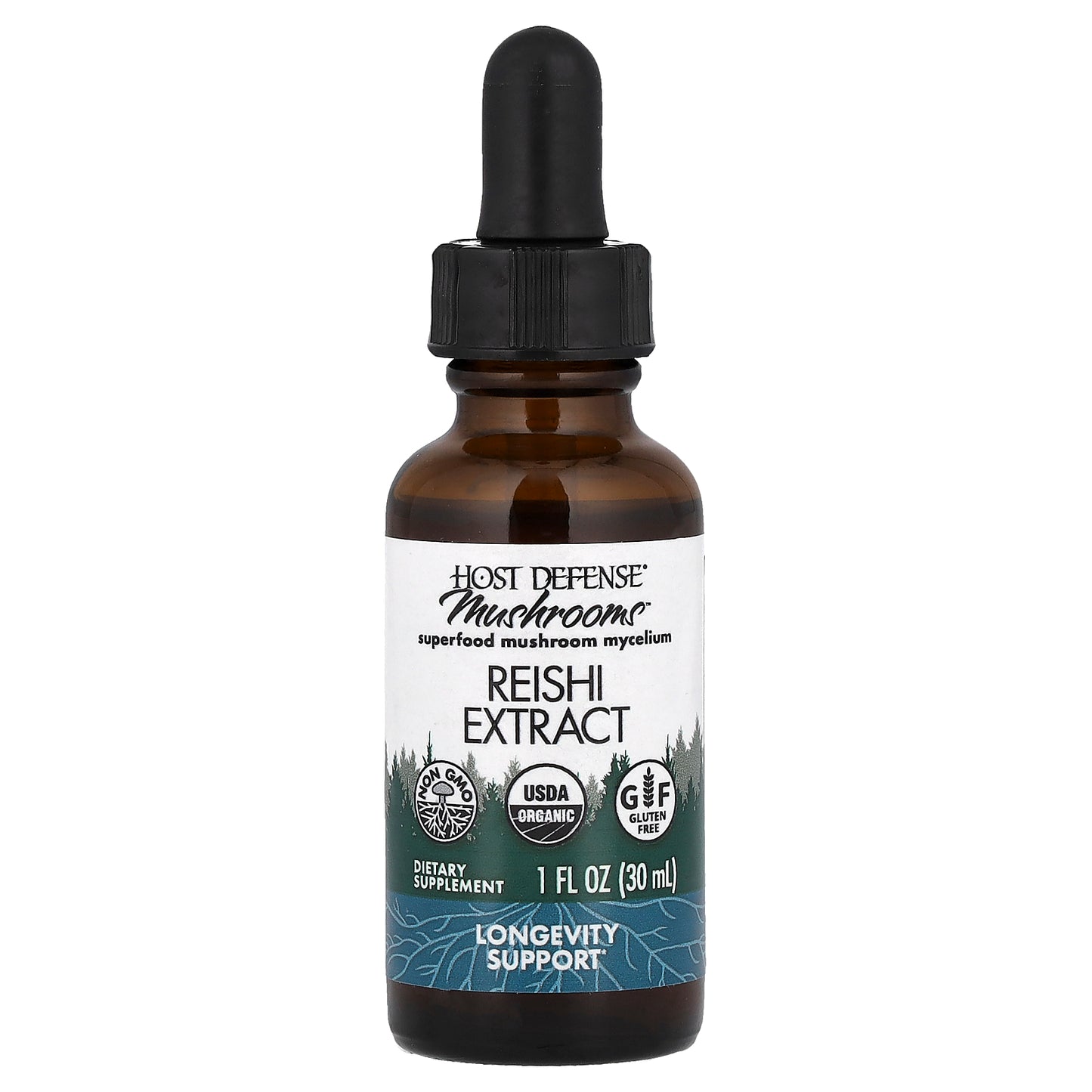 Host Defense, Mushrooms™, Organic Reishi Extract, 1 fl oz (30 ml)