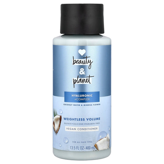 Love Beauty and Planet, Weightless Volume, Vegan Conditioner, Coconut Water & Mimosa Flower, For All Hair Types, 13.5 fl oz (400 ml)
