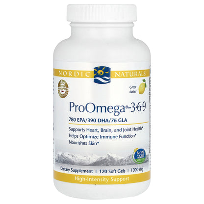 Nordic Naturals, ProOmega 3-6-9, Lemon, 120 Soft Gels