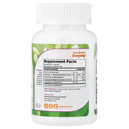 Zahler, Iron Complex, 100 Capsules