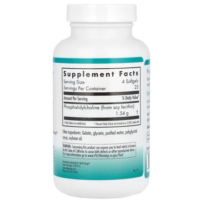 Nutricology, Phosphatidyl Choline, 100 Softgels (0.385 g per Softgel)