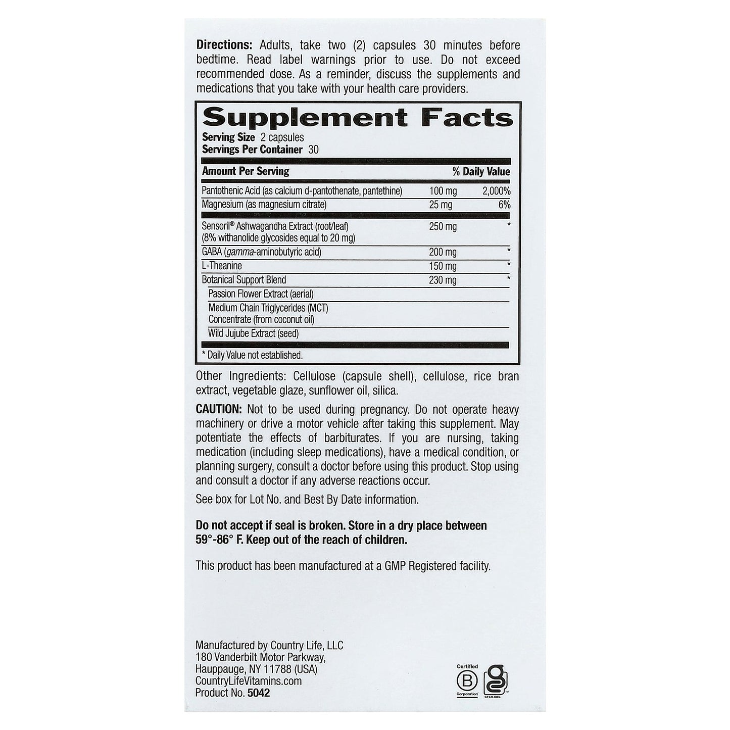 Country Life, Stress Shield® Nighttime, Triple Action, 60 Vegan Capsules