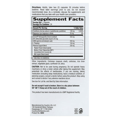 Country Life, Stress Shield® Nighttime, Triple Action, 60 Vegan Capsules