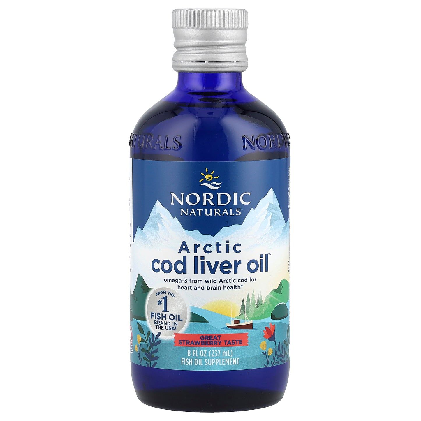 Nordic Naturals, Arctic Cod Liver Oil™, Strawberry, 8 fl oz (237 ml)