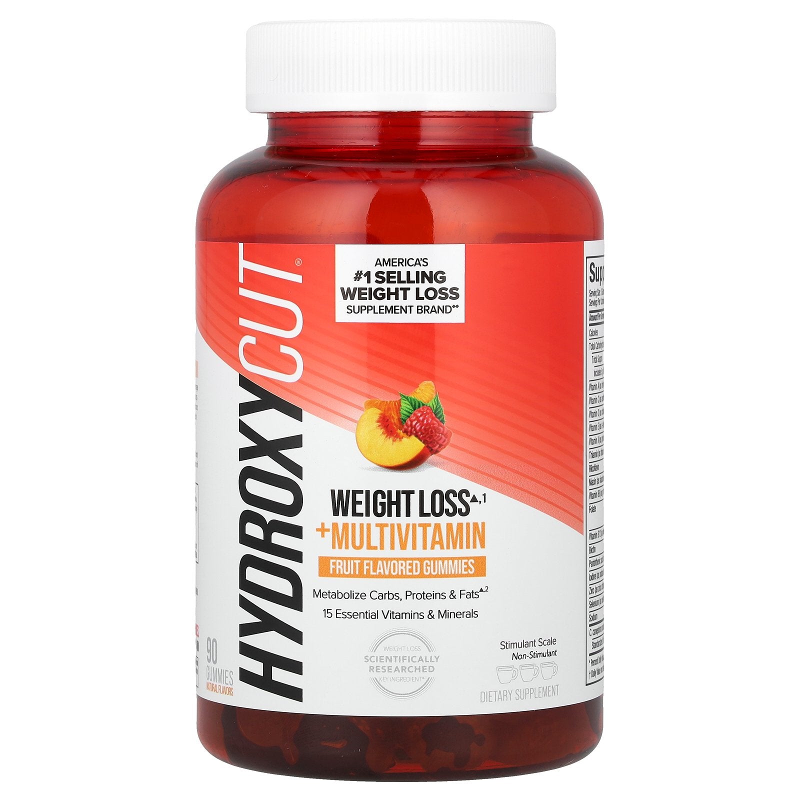 Hydroxycut, Weight Loss + Multivitamin Gummies, Fruit, 90 Gummies