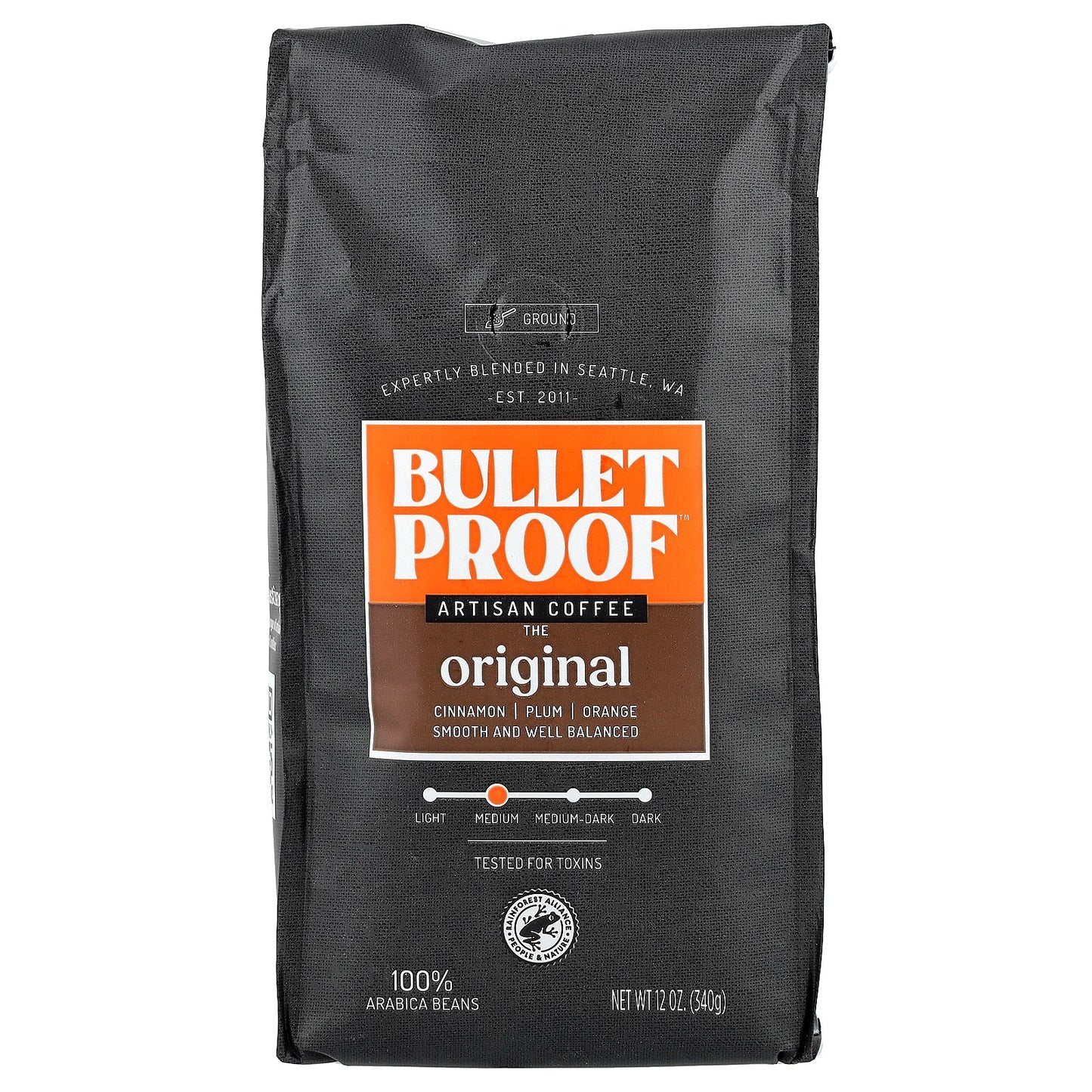 BulletProof, Artisan Coffee, Ground, Medium Roast, 12 oz (340 g)