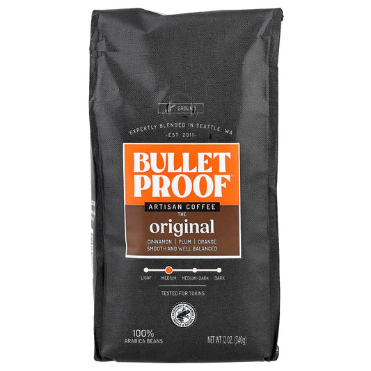 BulletProof, Artisan Coffee, Ground, Medium Roast, 12 oz (340 g)