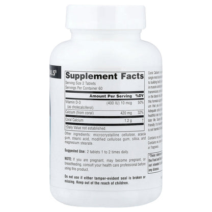 Source Naturals, Coral Calcium, 120 Tablets