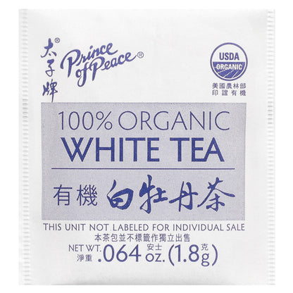 Prince of Peace, 100% Organic White Tea, 100 Tea Bags, 6.35 oz (180 g)