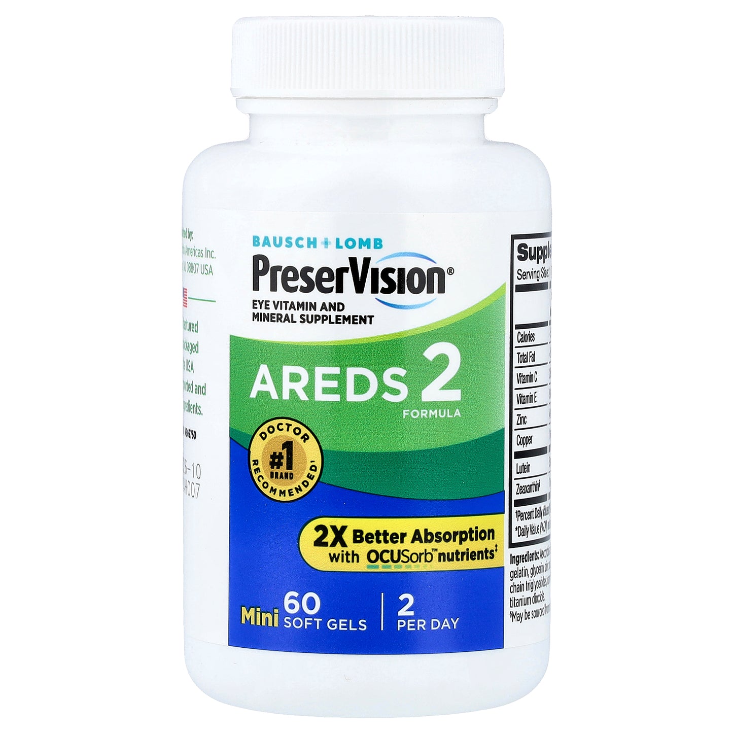 PreserVision, AREDS 2 Formula, 60 Mini Soft Gels