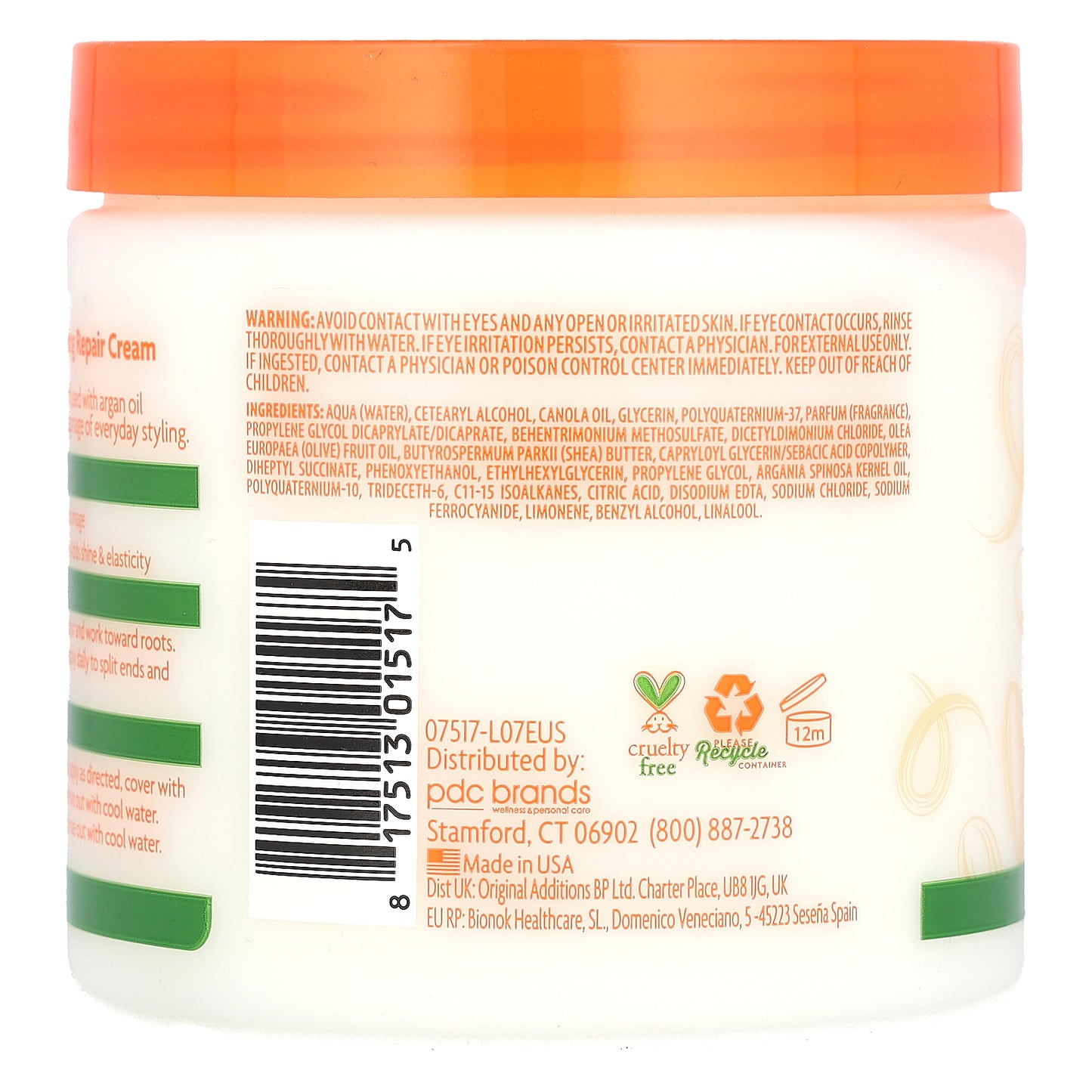 Cantu, Argan Oil Leave-In Conditioning Repair Cream, 16 oz (453 g)