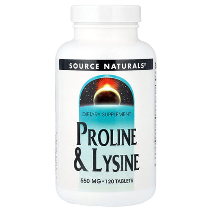 Source Naturals, Proline & Lysine, 120 Tablets