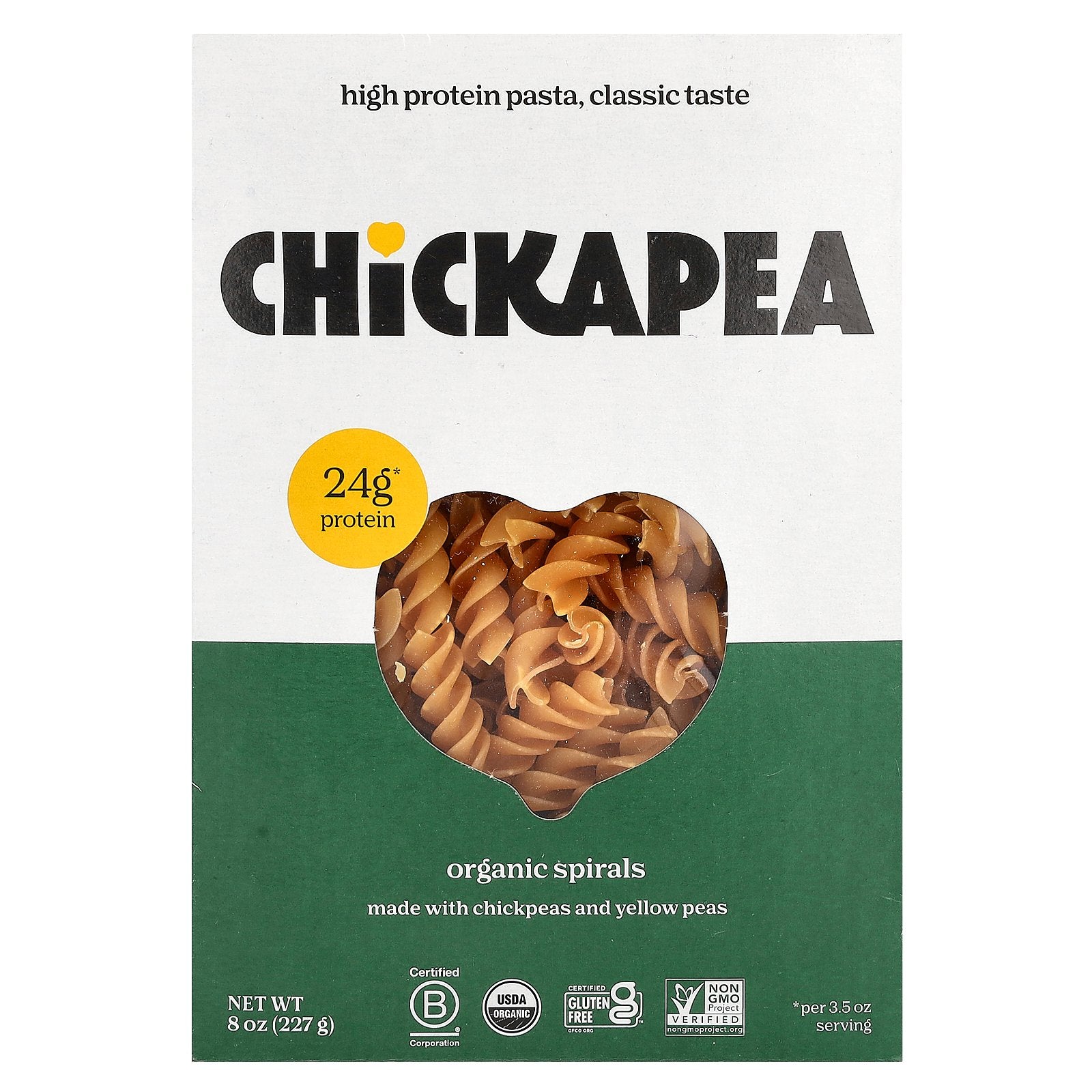 Chickapea, Organic Spirals, 8 oz (227 g)