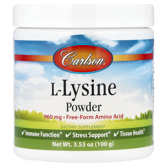 Carlson, L-Lysine Powder, 3.53 oz (100 g)