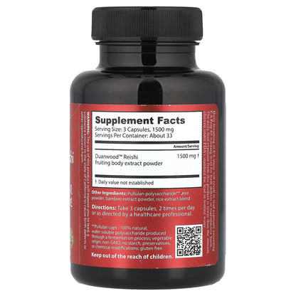 Dragon Herbs, Duanwood™ Reishi, 500 mg, 100 Capsules