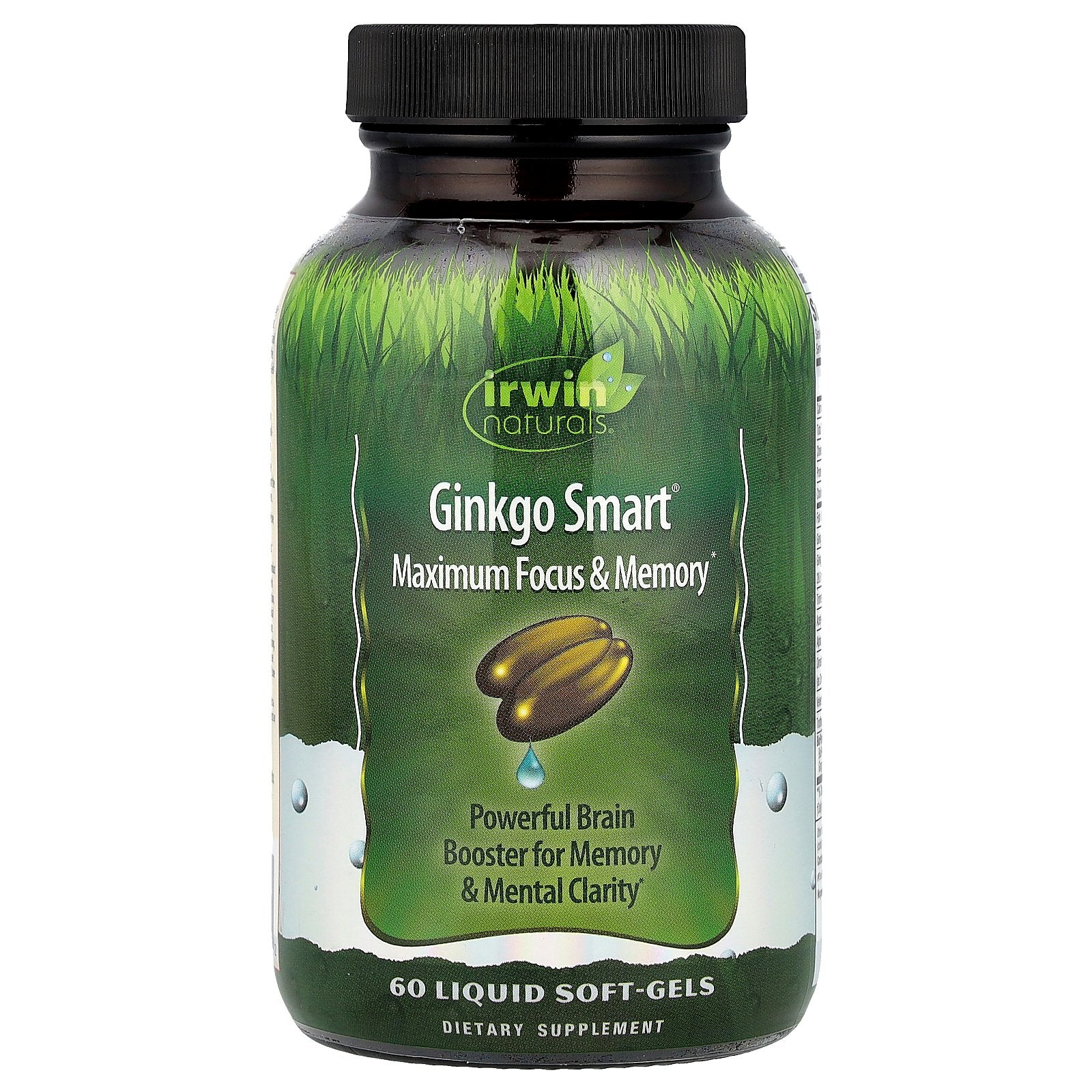 Irwin Naturals, Ginkgo Smart®, Maximum Focus & Memory, 60 Liquid Soft-Gels