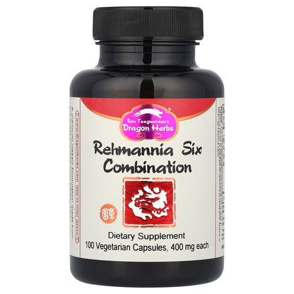 Dragon Herbs, Rehmannia Six Combination, 1,200 mg, 100 Vegetarian Capsules (400 mg per Capsule)