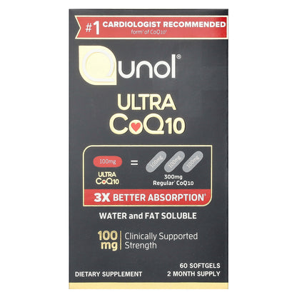 Qunol, Ultra CoQ10, 100 mg, 60 Softgels