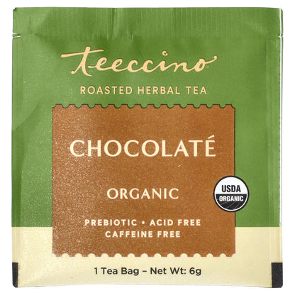 Teeccino, Organic Roasted Herbal Tea, Mexican Chocolate, Caffeine Free, 25 Tea Bags, 5.3 oz (150 g)