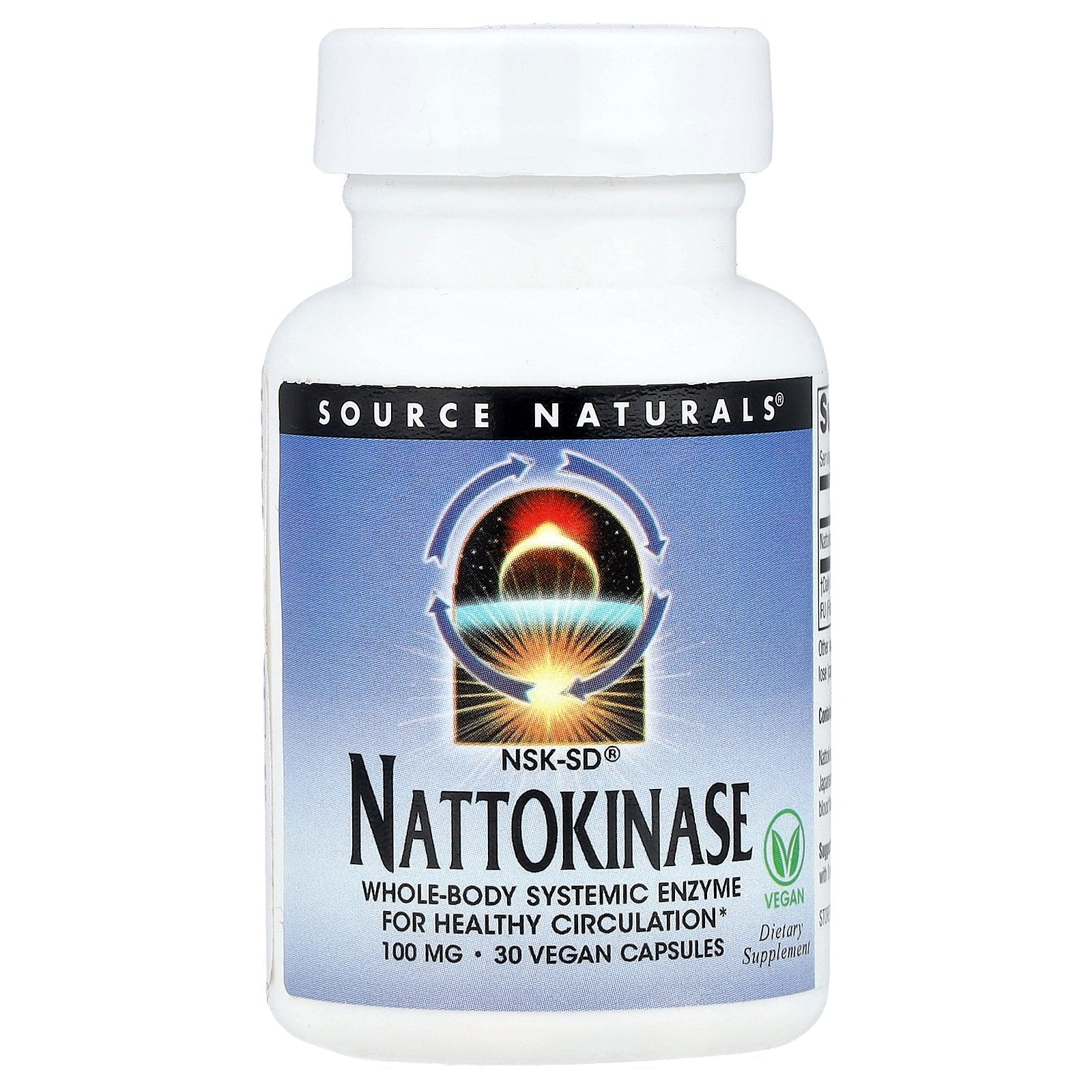 Source Naturals, NSK-SD® Nattokinase, 100 mg, 30 Vegan Capsules
