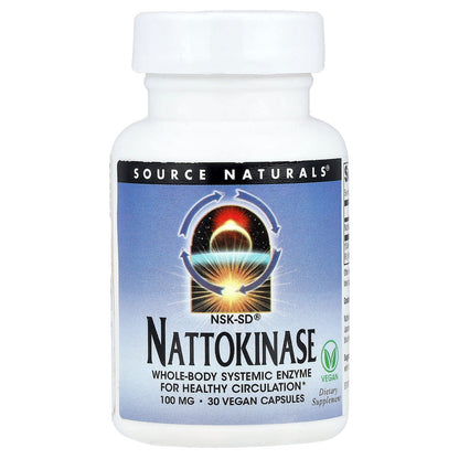 Source Naturals, NSK-SD® Nattokinase, 100 mg, 30 Vegan Capsules
