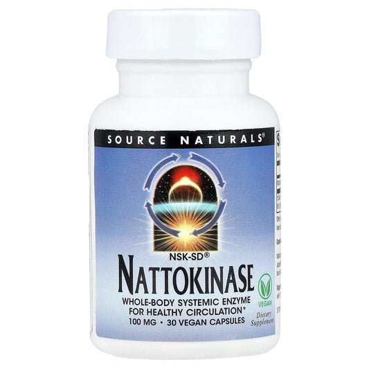Source Naturals, NSK-SD® Nattokinase, 100 mg, 30 Vegan Capsules