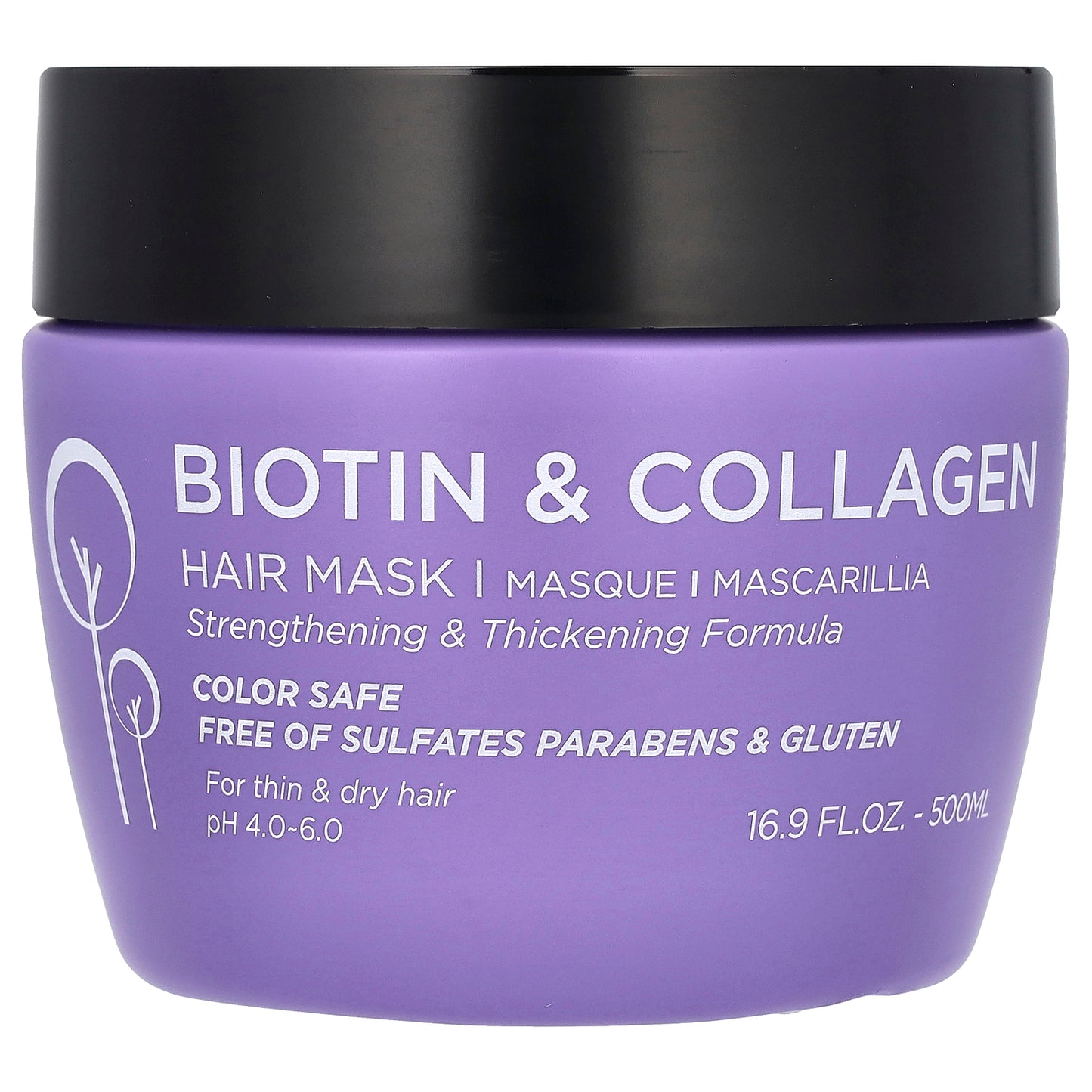 Luseta Beauty, Biotin & Collagen Hair Mask, 16.9 fl oz (500 ml)