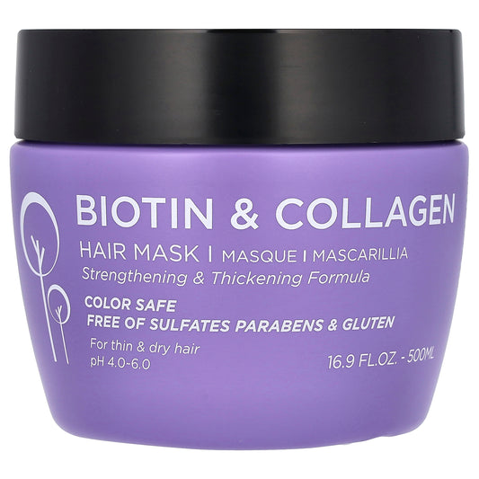 Luseta Beauty, Biotin & Collagen Hair Mask, 16.9 fl oz (500 ml)