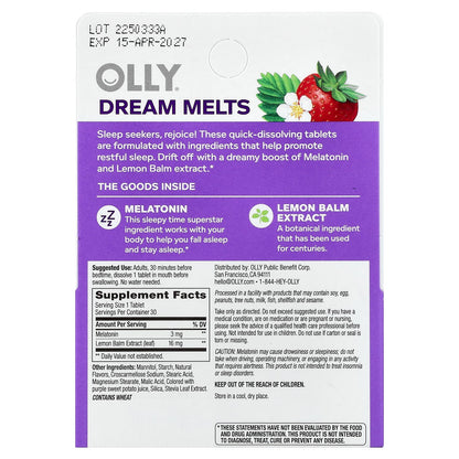 OLLY, Sleep, Strawberry, 30 Tablets