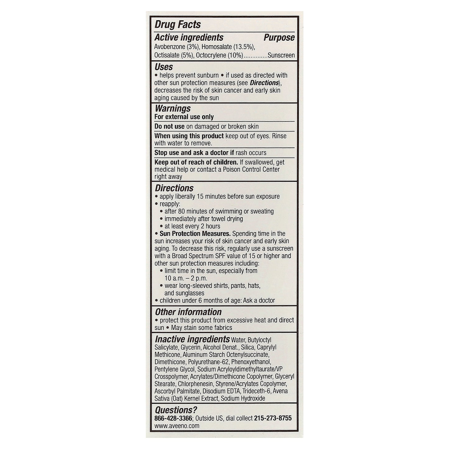 Aveeno, Protect + Hydrate, Sunscreen, For Face, SPF 60, 2 fl oz (60 ml)