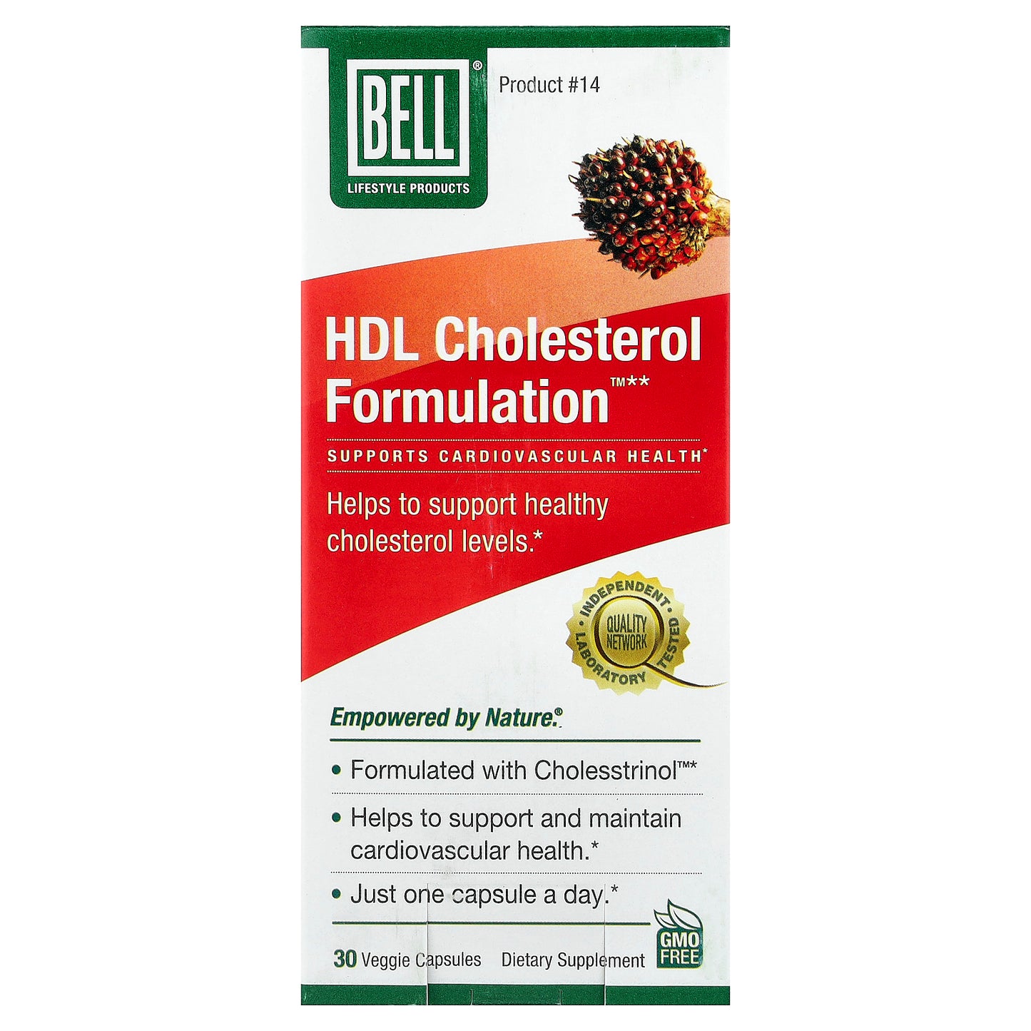 Bell Lifestyle, HDL Cholesterol Formulation , 30 Veggie Capsules