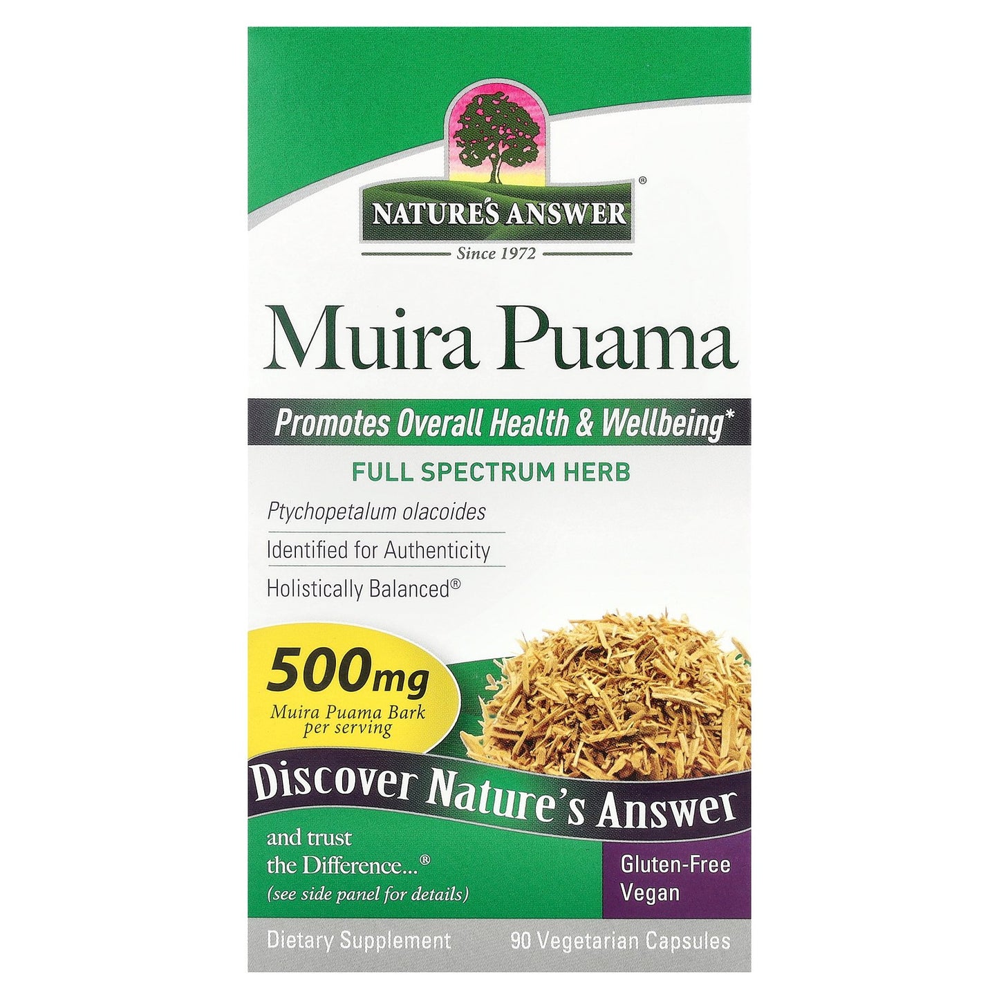 Nature's Answer, Muira Puama, 90 Vegetarian Capsules (250 mg per Capsule)