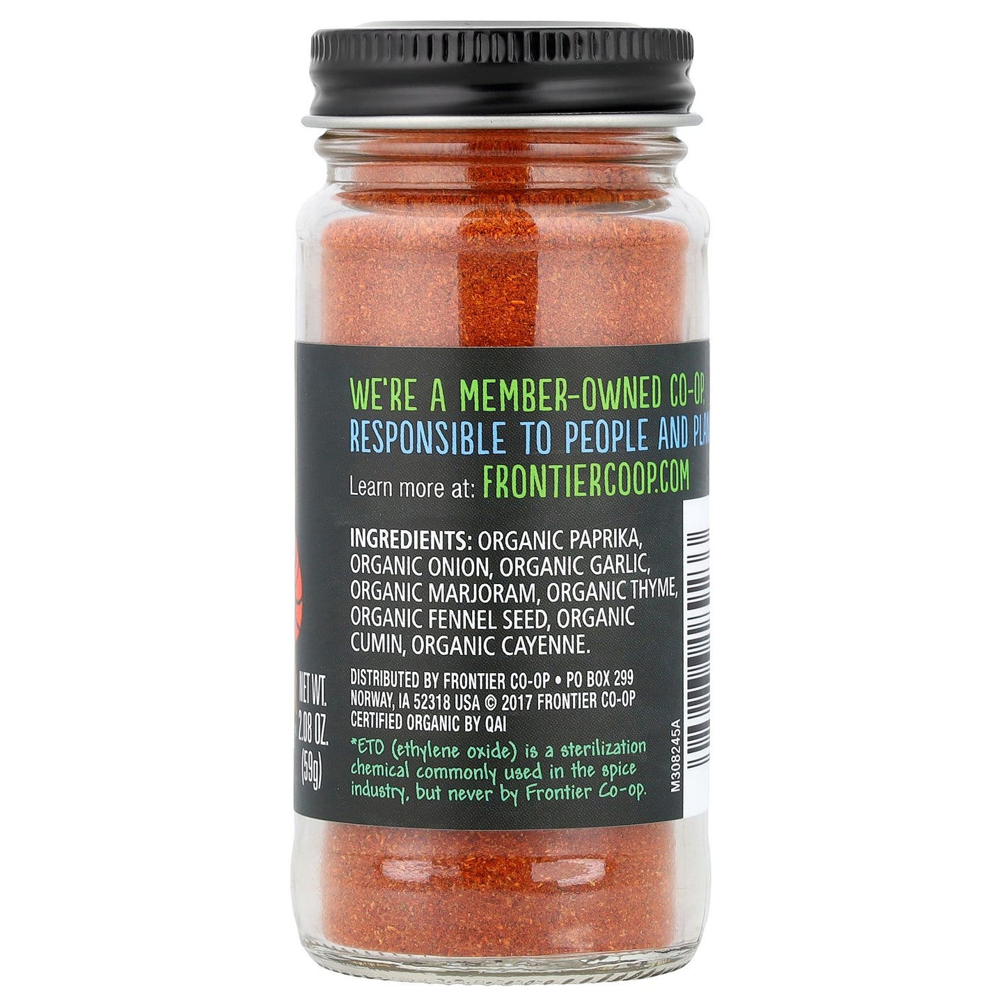 Frontier Co-op, Organic Cajun Seasoning, 2.08 oz (59 g)