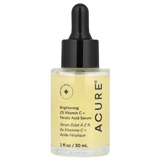 ACURE, Brightening 2% Vitamin C + Ferulic Acid Serum, 1 fl oz (30 ml)