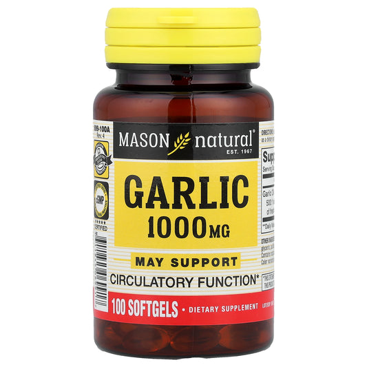 Mason Natural, Garlic, 1,000 mg, 100 Softgels