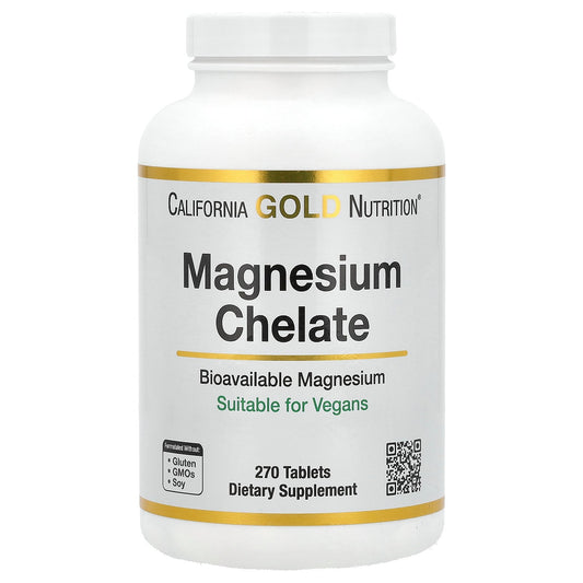 California Gold Nutrition, Magnesium Chelate with Calcium, 270 Tablets