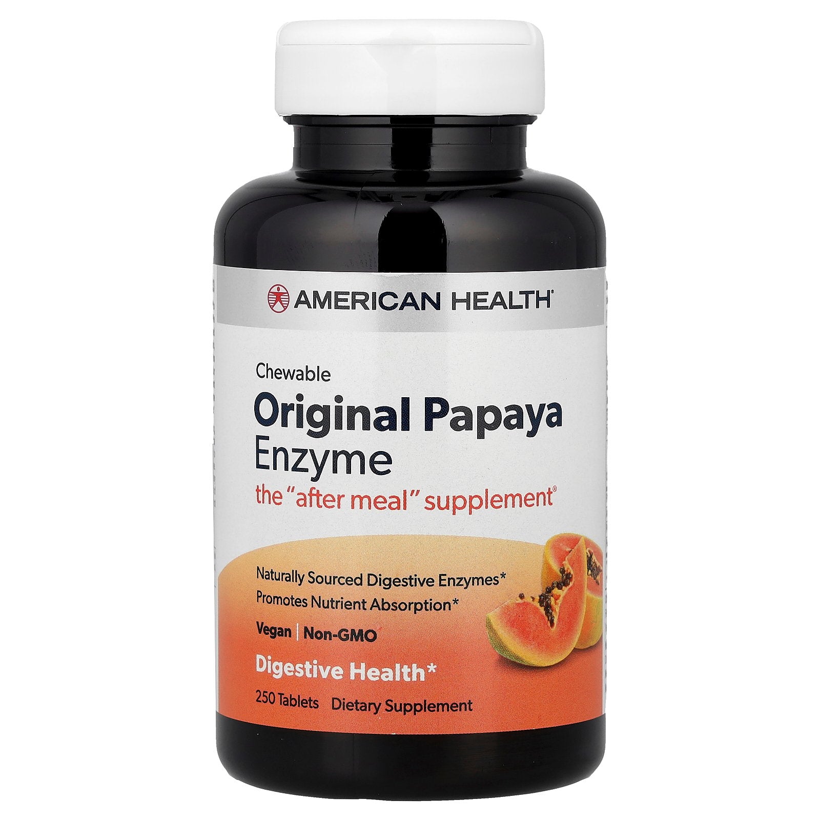 American Health, Original Chewable Papaya Enzyme, 250 Tablets